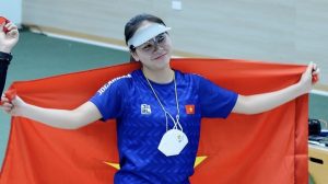 Trịnh Thu Vinh xuất sắc vươn lên hạng 8 thế giới ở nội dung 10m súng ngắn hơi nữ